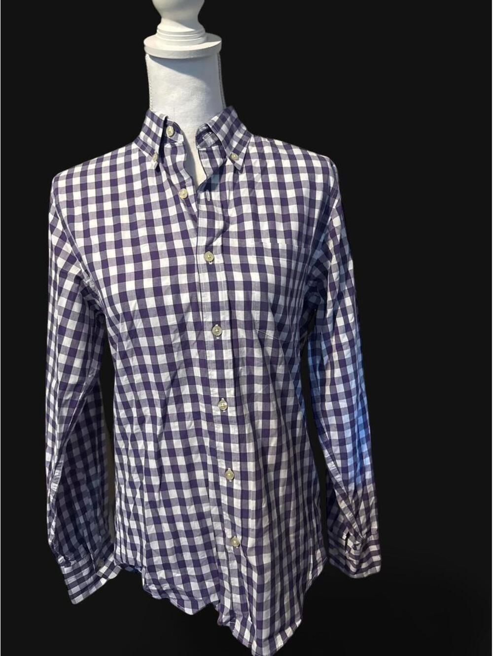 Y2k J.Crew purple Gingham Button-Up Shirt size XS